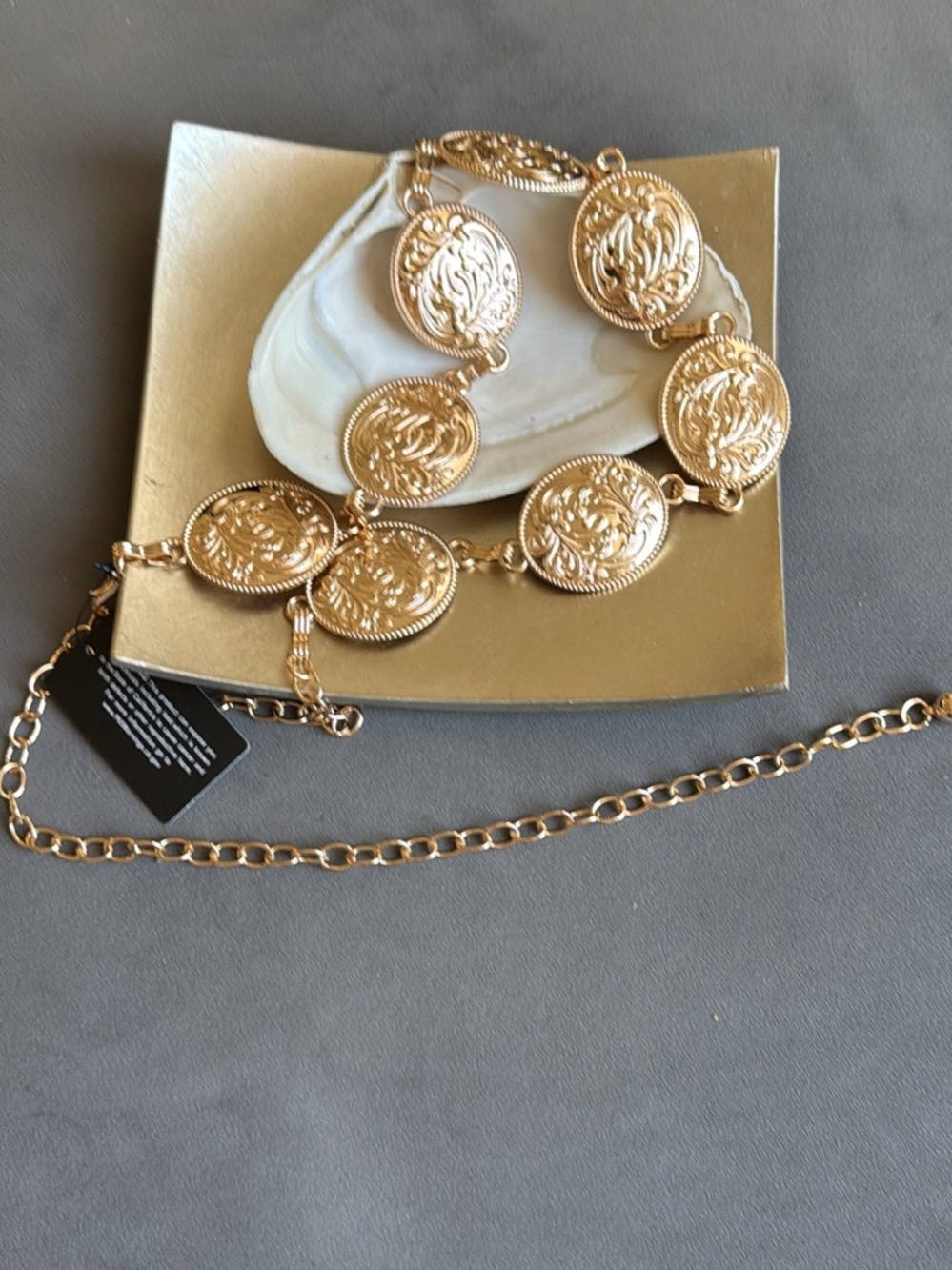 NWT Ornate Gold Coin-Link BELT for Women Southwest Fashion Cowgirl Y2K Cute